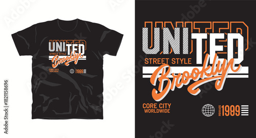 United brooklyn street style vector graphic design for t shirt print