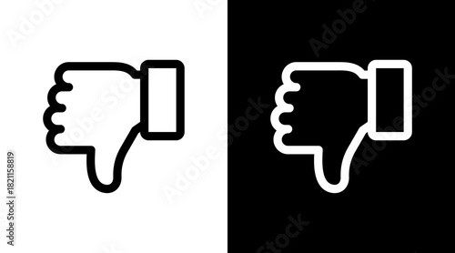 Thumbs Down With Icon Set Design