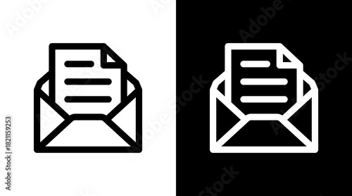 Letter With Icon Set Design