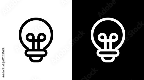 Lightbulb With Icon Set Design