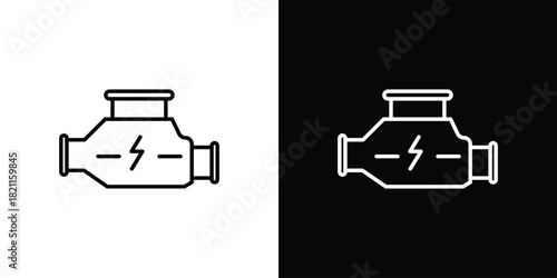 Trial hammer icon outline. Vector isolated pictogram for web