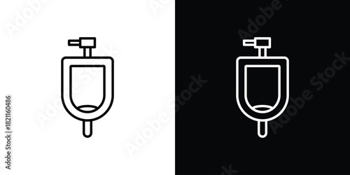 Urinal icon outline. Vector isolated pictogram for web