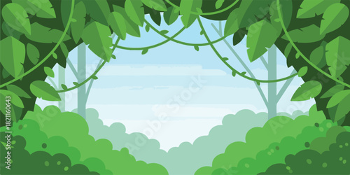 frame leaves in the forest