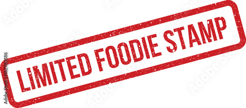 Distressed rubber stamp mark with a limited foodie text, ideal for culinary promotions and restaurant marketing materials