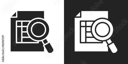 page Icon In Black And White Glyph Style