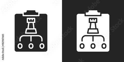 framework Icon In Black And White Glyph Style