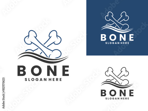 Bone line logo design vector template. Bone modern logo design icon