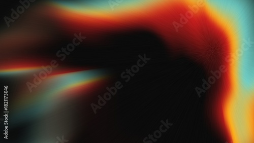 abstract freeform gradient background with colorful vintage soft blur defocused noise grainy red blue black yellow liquid mid century modern colors airbrush copy space