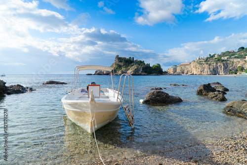 Fototapeta Naklejka Na Ścianę i Meble -  Taormina beach at summer, Sicily Italy