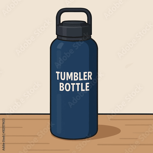 vector illustration of a Tumbler bottle 