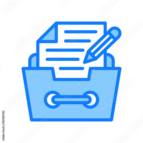 Record Keeping blue icon 