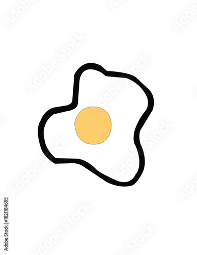 fried egg on a white background