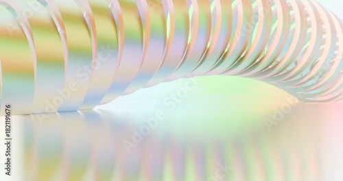 Fototapeta Naklejka Na Ścianę i Meble -  Abstract architecture background arched interior 3d render