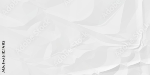 White crease billboard paper rough obsolete wrinkle. Cardboard paper white crumpled satin fabric ripped cloth decoration background	