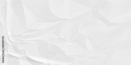 White crease billboard paper rough obsolete wrinkle. Cardboard paper white crumpled satin fabric ripped cloth decoration background	

