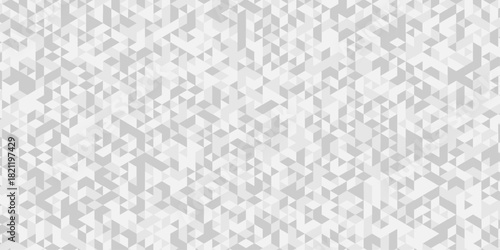 Abstract low polygon cubic white and gray vector poly triangle texture geometric pattern composed of triangular. geometric wall tile and metal cube background triangle wallpaper design.	
