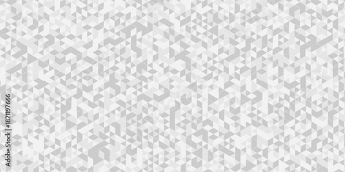 Abstract low polygon cubic white and gray vector poly triangle texture geometric pattern composed of triangular. geometric wall tile and metal cube background triangle wallpaper design.	