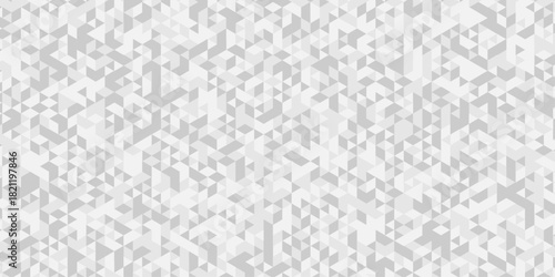 Abstract low polygon cubic white and gray vector poly triangle texture geometric pattern composed of triangular. geometric wall tile and metal cube background triangle wallpaper design.	