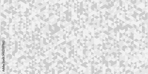Abstract low polygon cubic white and gray vector poly triangle texture geometric pattern composed of triangular. geometric wall tile and metal cube background triangle wallpaper design.	