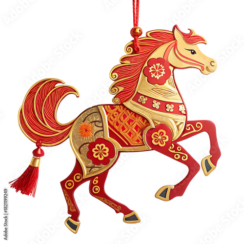 horse toy on white background