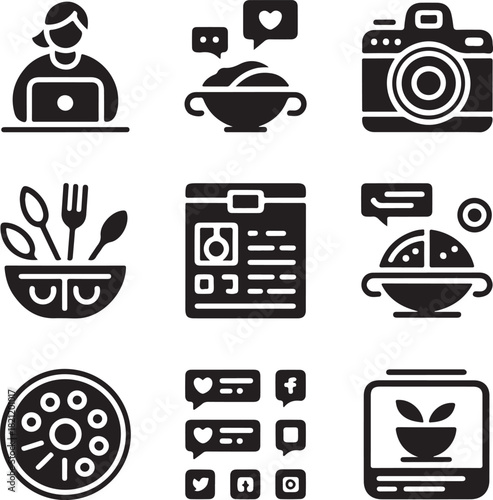 Food photography, social media influencer, healthy meal bowl, recipe blog, online cooking class