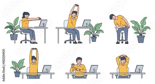Stretching Exercises for Office Workers Desk Workout Routine