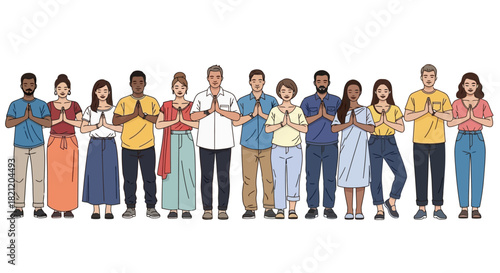 Diverse Group of People with Hands Together Unity, Harmony, and Inclusion