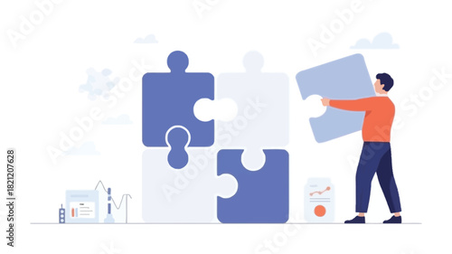 Abstract geometric composition with interconnected shapes and vibrant color gradients suitable for modern design projects and digital art