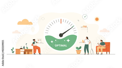 Minimalist illustration of a water level gauge featuring a simple design with clear markings for measuring liquid height suitable for environmental or industrial themes