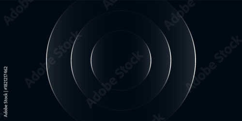 Minimalist black premium abstract background banner with luxury metal curve shape. suit for bussines, banners