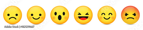 Set of cute emoji icon