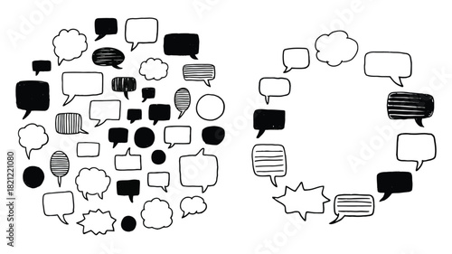 Dynamic abstract composition featuring interconnected geometric shapes and vibrant color gradients