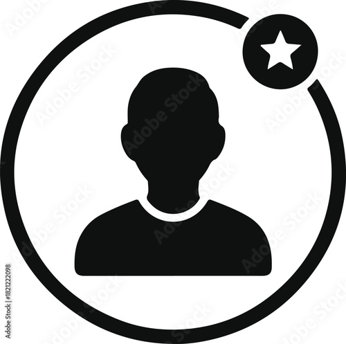 User profile avatar with star status icon for premium membership account
