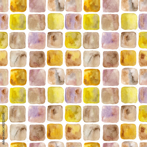 Seamless watercolor abstract pattern. Hand-drawn illustration for fabric, wrapping paper. decoupage, fabrics and etc