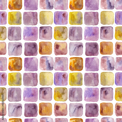 Seamless watercolor abstract pattern. Hand-drawn illustration for fabric, wrapping paper. decoupage, fabrics and etc