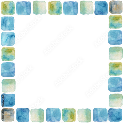 Decorative frame made of abstract elements. Decor for postcards. signs, posters, invitations, congratulations