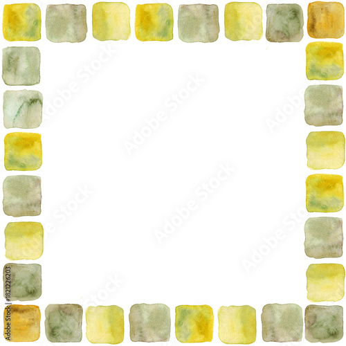 Decorative frame made of abstract elements. Decor for postcards. signs, posters, invitations, congratulations