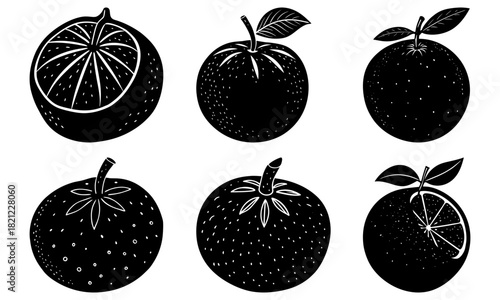 Hand-drawn oranges in black and white deliver a fresh, vintage vibe perfect for branding, packaging, or adding a playful touch to any creative project