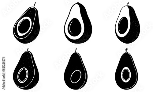 Delicious avocado halves for healthy eating promotion, vegan lifestyle, or fresh food banner design, perfect for packaging or website design project