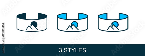 Filled outline 360 degree view icon isolated on white background. Virtual reality. Angle 360 degree camera. Panorama photo. Vector