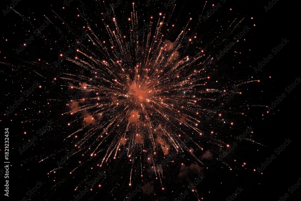 Obraz premium Stunning Fireworks Display Over Andrew Brown Jr Community Park in Coppell, Texas for an Unforgettable Fourth of July Celebration