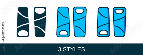 Filled outline Guotie is a traditional japanese food icon isolated on white background. Asian food. Vector