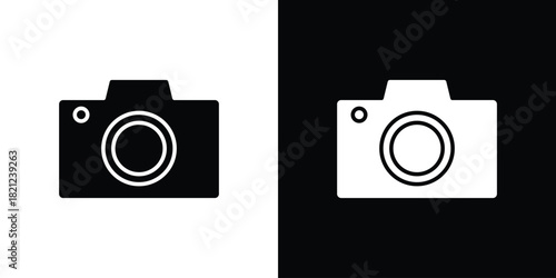 Camera icons vector silhouette design. Vector flat graphic design illustration.