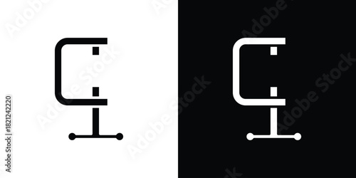 Clamp icons vector silhouette design. Vector flat graphic design illustration.