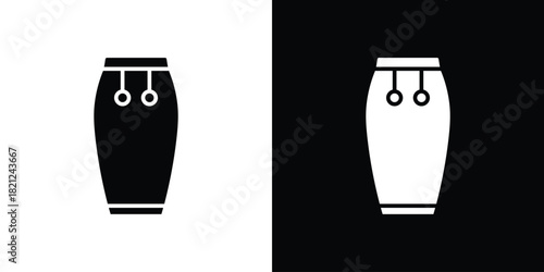 Conga icons vector silhouette design. Vector flat graphic design illustration.