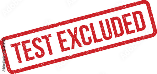 A bold red grunge rubber stamp impression displaying the word excluded, indicating items removed or not included