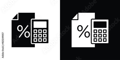 Estimate icons vector silhouette design. Vector flat graphic design illustration.