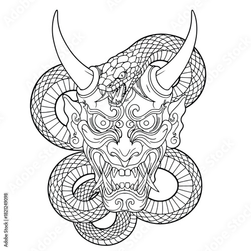 illustration vector graphic of tattoo sketch