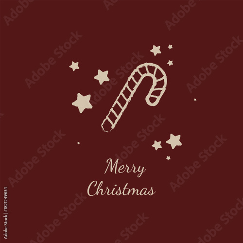 seamless stylish christams pattern with xmas candy. vector seamless print in minimalistic style