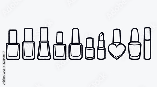 Cosmetic beauty products illustration in vector format for elegant fashion themes